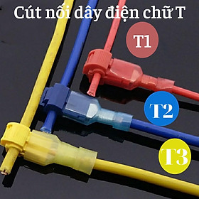 Mua Combo 50 cút nối dây điện chứ T loại T1 T2 T3 giúp nối dây điện nhanh  an toàn  thẩm mỹ