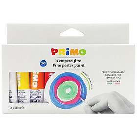 Hộp 10 tuýp màu poster paint 12 ml - primo 4441t10c