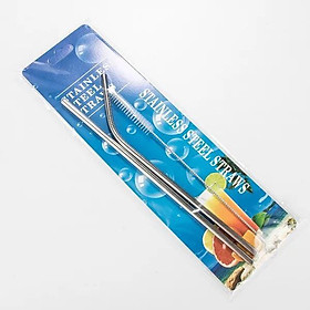 Mua  HCM  Bộ 2 Ống Hút Inox Kèm Cọ Rửa Vệ Sinh  Vỉ 2 Ống Hút Kim Loại Cao Cấp - Egreen Dùng 1 lần