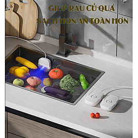 Máy Rửa Rau Củ Quả Bằng Sóng Siêu Âm Giúp Làm Sạch Thực Phẩm Cho Nhà Bếp Nguồn Usb
