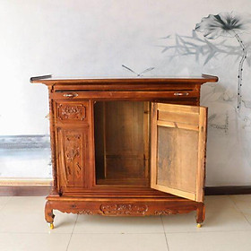 Mua Tủ thờ gỗ .Tủ Thờ Gia Đình Chạm Tam Đa Gỗ Tràm Tự Nhiên