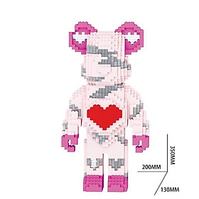 Mô hình láp rắp gấu -BEARBRICK nhiều màu đồ chơi bộ xếp hình gấu thông minh cho bé