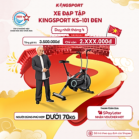 [Miễn phí lắp đặt] Xe đạp tập KINGSPORT KS-101 tập luyện toàn thân, tích hợp đồng hồ đo lường chỉ số, cân nặng phù hợp từ dưới 75kg