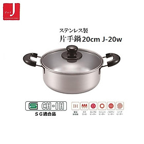 Nồi inox cao cấp không gỉ Tsubame, nắp bằng thủy tinh trong suốt, chịu lực tốt-nội địa Nhật Bản