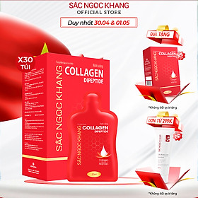 (New) Nước uống Collagen depeptide 30 túi Sắc Ngọc Khang tinh khiết nhập khẩu từ Nhật Bản, đạt chuẩn hàm lượng hấp thụ nhanh & vượt trội giúp trẻ hóa làn da - săn chắc và sáng mịn