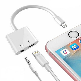 cáp chuyển đổi tai nghe 2 đầu vừa sạc vừa nghe iphone ipad - jack chuyển đổi tai nghe từ lightning sang cổng loa 3.5mm dùng bluetooth