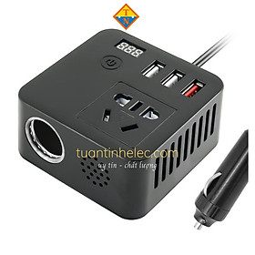 (Máy Biến Tần) Chuyển đổi nguồn 12Vdc/24Vdc sang 220Vac 150W cho xe hơi, ô tô # phụ kiện ô tô