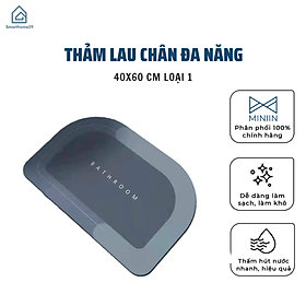 Mua Thảm Lau Chân Nhà Tắm Đa Năng Chất Liệu Chống Trơn Trượt Cao Cấp 4 Lớp Thấm Hút Tốt 40x60cm Loại 1 - Hàng Chính Hãng -( Màu Và Chữ Ngẫu Nhiên)
