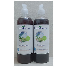 ComBo 2 Chai Nước Rửa Chén Hữu Cơ Layer Clean - Hương Qủa Hồng, Thể Tích: 800ml