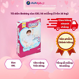 Hình ảnh Tã dán Bobby size XXL 56 miếng (Trên 16 kg)