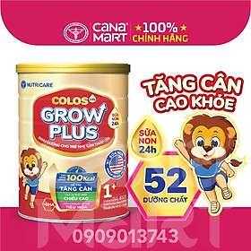 Sữa bột Nutricare Colos 24h Grow Plus 1+ giúp trẻ phát triển toàn diện (850g)