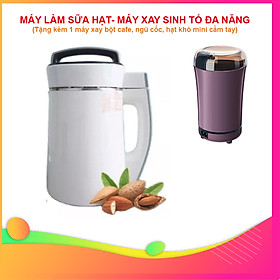 Máy Làm Sữa Hạt Cao Cấp 1.8L 700W (Tặng kèm 01 máy xay bột cafe,hạt ngũ cốc mini cầm tay)-Hàng Nhập Khẩu