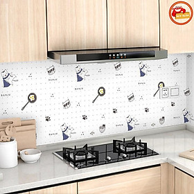 Mua Decal trang trí nhà bếp chống thấm khổ 60x300cm họa tiết giao ngẫu nhiên (DB1m8)