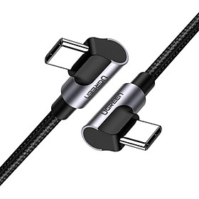 Mua Cáp USB type C ra C đầu nhôm mạ nickel chống nhiễu 2 đầu bẻ góc phải 90 độ 1M 3A 60W  Ugreen 323TYC70529US Hàng chính hãng