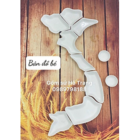 Mua Bộ đĩa chữ S Việt Nam gốm sứ Bát Tràng cao cấp không chì