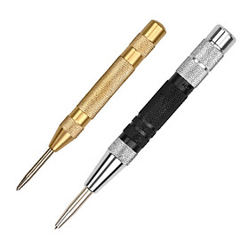 2Pcs Strong Automatic Centre Punch Adjustable Spring Loaded Metal Drill Tools