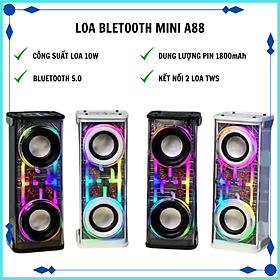 Loa Bluetooth Mini Sothing A88 10W LED RGB Đổi Màu Cao Cấp, Loa TWS Kết Nối 2 Loa, Đèn LED Nháy Theo Nhạc- Hàng Chính Hãng