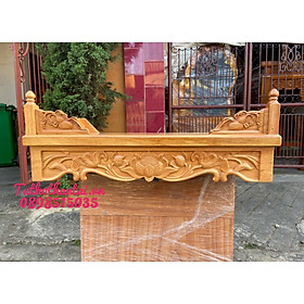 Mua Bàn thờ treo tường Hoa Sen ngang 60cm - Gỗ Gõ Đỏ