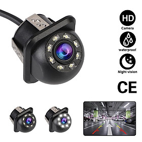 Camera chiếu hậu mini 170 độ góc rộng 8 bóng LED hỗ trợ đỗ xe ban đêm
