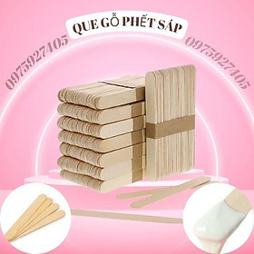 10 Que gỗ gạt sáp wax lông size to gấp 2 lần que kem