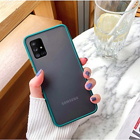 Ốp lưng cho SamSung Galaxy A31 nhám viền màu chống sốc chống vân tay bảo vệ camera - Hàng chính hãng
