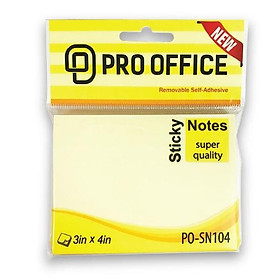 Giấy Note Pro Office 4 x 3 in PO-SN104-3SN0003 - Màu Vàng