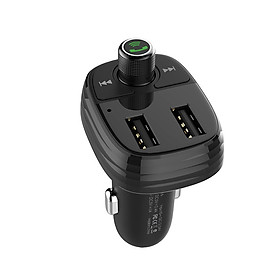 Máy Phát FM Kèm Cóc Sạc Xe Hơi BC16 2 Cổng USB, Hỗ Trợ Thẻ Nhớ 32GB - Hàng Chính Hãng