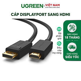 Dây cáp chuyển đổi DisplayPort sang HDMI DP101- UGREEN 10238 - 2m - Hàng Chính Hãng
