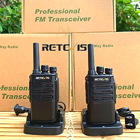 2 bộ đàm Retevis RT67 + 2 Tai nghe chuyên dụng cho bộ đàm, phiên bản mới nhỏ gọn, liên lạc xa 2.5 km, pin dùng 12 giờ, xuyên phá vật cản tốt - Hàng nhập khẩu