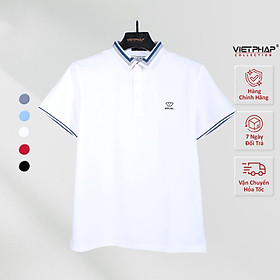Áo Polo Nam VIỆT PHÁP Form Basic Chất liệu Cotton co giãn thấm hút mồ hồi tốt 68801