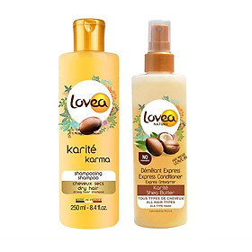 Combo Dầu Gội & Xịt Dưỡng Tóc Chắc Khoẻ, Phục Hồi Hư Tổn từ Bơ Hạt Mỡ LOVEA 250ml x2