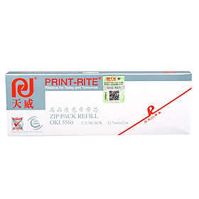 PrintRite OKI 5560 black ribbon for OKI 5560/6500/5760 ribbon holder with core