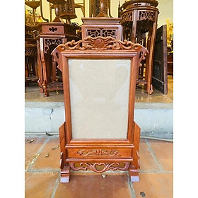 Khung Ảnh Thờ Gỗ Hương Đục Hoa Lá Tây