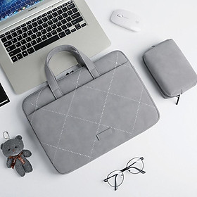 Túi xách Gấu Bông thời trang cho Laptop, Macbook tặng kèm túi đưngk phụ kiện