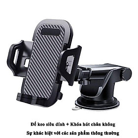 Mua Giá đỡ điện thoại trên ô tô kẹp điện thoại trên ô tô cao cấp xoay 360 đế hút chân không kết hợp keo dính chắc chắn_B076