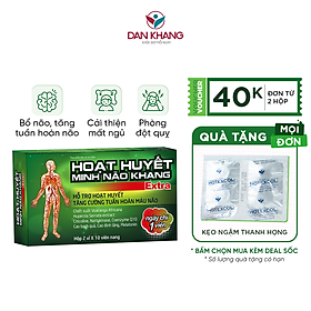 Hoạt Huyết Minh Não Khang Extra Hỗ Trợ Hoạt Huyết, tăng Cường Tuần Hoàn Máu Não Hộp 2 Vỉ x 10 Viên Nang