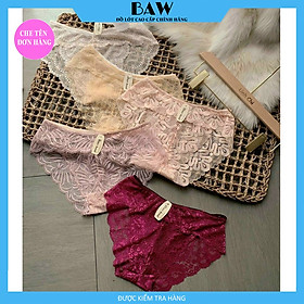 Bộ 5 Quần Lót Ren Nữ Viền Tinh Tế, Quần Chip Nữ Kháng Khuẩn Cao Cấp Thương Hiệu BAW NT734 - Bộ 5 sản phẩm màu ngẫu nhiên - Onesize 40-60kg