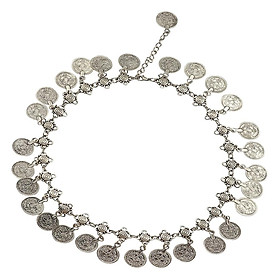 Women Vintage Boho Coins Pendant Statement Jewelry Choker Bib Necklace Chain