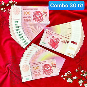 Combo 30 Tờ Lưu Niệm Lì Xì 100 Do Macao Hình Con Rồng 2024 - SP007075