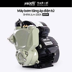 Máy bơm tăng áp điện tử SHIRAI JLm 200A (200W) - Máy bơm điện tử tự ngắt thông minh - Dùng cho gia đình, nhà hàng, khách sạn