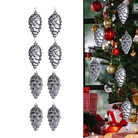 8 Pieces Christmas  Cone Pendant Decorations for Wreath Gift Tag Outdoor