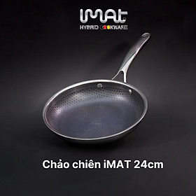 Mua Hàng chính hãng: Chảo chiên inox chống dính iMat Hybrid đủ các cỡ 20|24|26|28|30cm  chiên  áp chảo