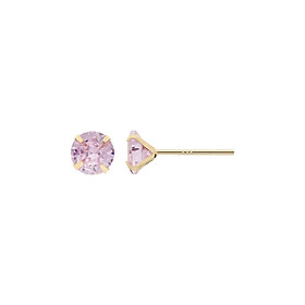 14K Gold Post Earrings Pink - MOON Jewelry