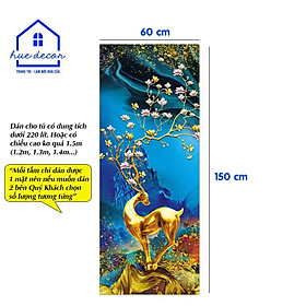 Mua Decal dán tủ lạnh mẫu hưu vàng - Chất liệu chống nước  phù hợp với mọi loại tủ