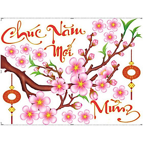 Mua (HCM) Decal dán trang trí tết xuân Bính Ngọ 26 Binbin TTT26 decor văn phòng nhà hàng  khách sạn