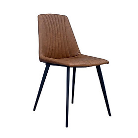 Mua Ghế ăn bọc da simili sáp ngựa nhập khẩu rẻ đẹp tốt LUX 10A-P màu nâu/ xám chân sắt sơn tĩnh điện  dày dặn bền chắc