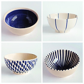 Mua Bộ 4 bát ăn cơm size S - D11H05cm | TuHu Ceramics - Combo 01