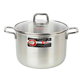 Mua Nồi Hầm Inox 3 Lớp Inox Cao Cấp Happy Cook Alvar Nắp Kiếng 26cm SP26-ALVG