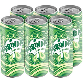 Lốc 6 Nước Giải Khát Có Gas Mirinda Vị Soda Kem Lon Cao (6 x 330ml)