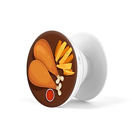 Gía đỡ điện thoại đa năng, tiện lợi - Popsocket - In hình GÀ RÁN - Hàng Chính Hãng